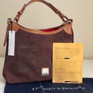 Dooney & Bourke Chocolate Suede Hobo Purse SS924